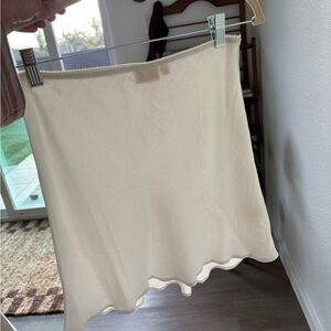 VINTAGE LOVER BIAS CUT MINI SKIRT WHITE